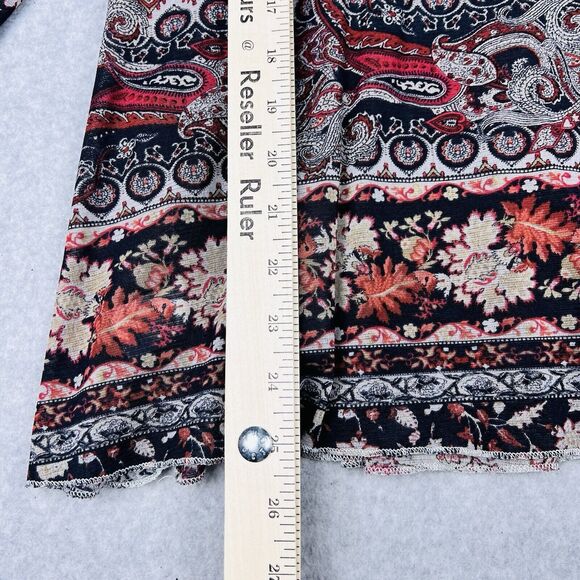 Unity World Wear Boho Top Womens XL Beige Crochet Neckline Flowy Cottagecore - Picture 11 of 15